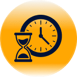 Icon showing clock/timer